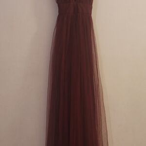 Elegant Burgundy Evening Gown